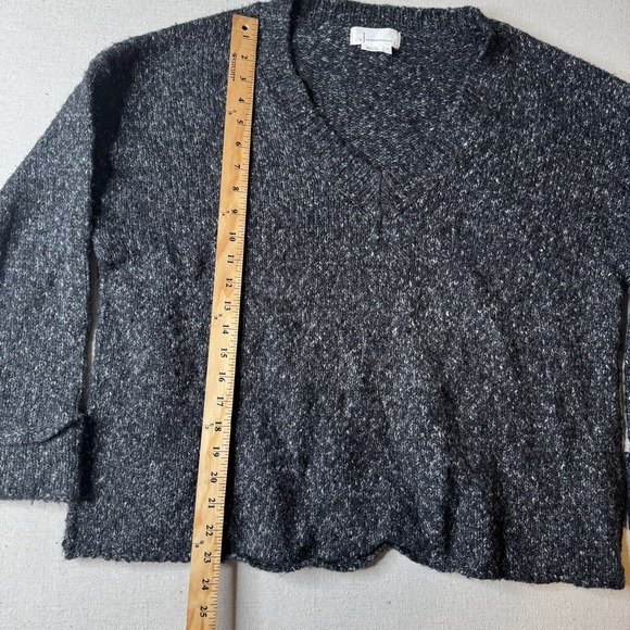 Anthropologie Maggie Sweater Bell Sleeve Oversized Boxy Black Women's Size Small - Picture 7 of 7